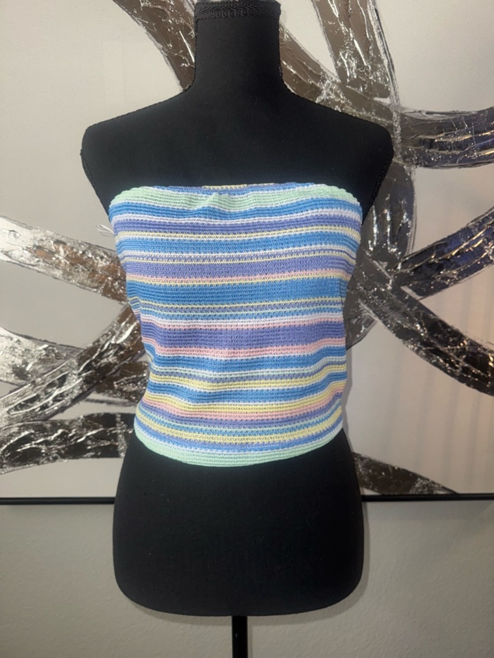 Striped Pastel Tube Top - Women